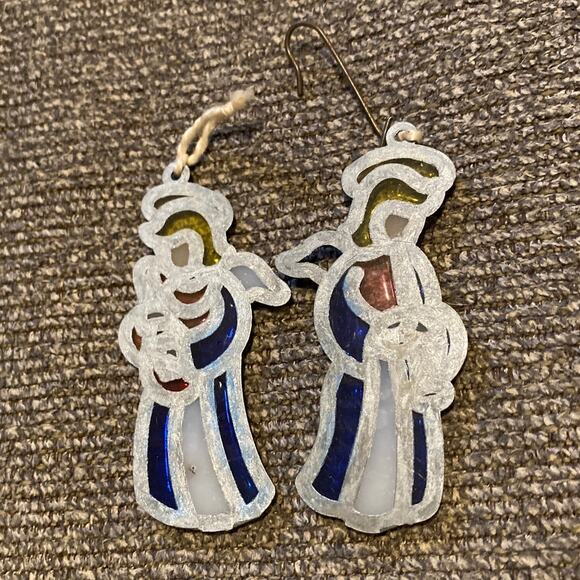 Stained Glass Vintage Ornaments Angels Choir Singing - Candles GiftCo Bundle Lot - Picture 8 of 10